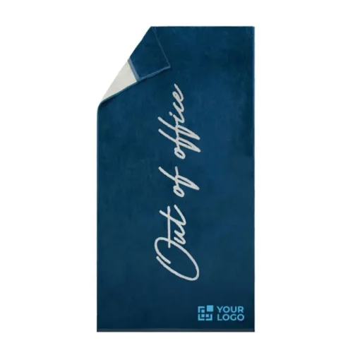 Gift Campaign Telo mare con logo con tasca per lettino 160x80cm Out of Office> Teli Mare|Asciugamani Personalizzati