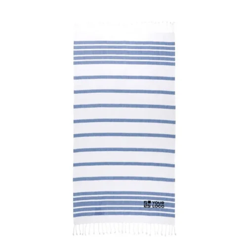 Gift Campaign Telo mare in cotone e poliestere a righe con frange 180 g/m2> Teli Mare|Asciugamani Personalizzati