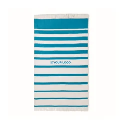 Gift Campaign Telo mare SEAQUAL® in cotone e poliestere riciclato 300 g/m2 100x170cm></noscript> Teli Mare|Asciugamani Personalizzati