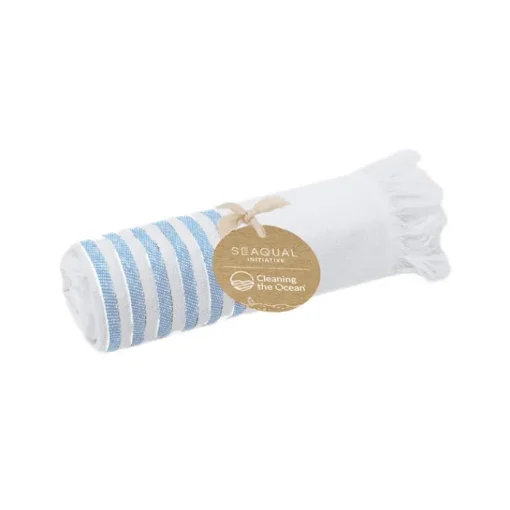 Gift Campaign Telo mare SEAQUAL in cotone e poliestere riciclato 300 g/m2 100x170 cm> Teli Mare|Asciugamani Personalizzati