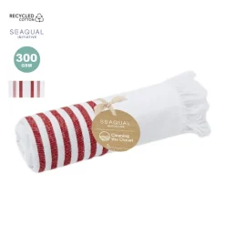 Gift Campaign Telo mare SEAQUAL in cotone e poliestere riciclato 300 g/m2 70x140 cm> Teli Mare|Asciugamani Personalizzati