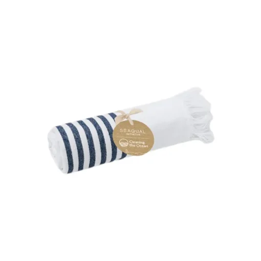 Gift Campaign Telo mare SEAQUAL in cotone e poliestere riciclato 300 g/m2 70x140 cm> Teli Mare|Asciugamani Personalizzati