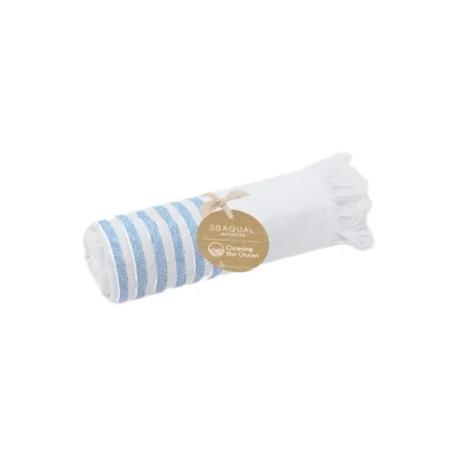 Gift Campaign Telo mare SEAQUAL in cotone e poliestere riciclato 300 g/m2 70x140 cm> Teli Mare|Asciugamani Personalizzati