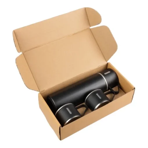 Gift Campaign Termos a doppia parete in acciaio inox da 420ml con 2 tazze da 150ml> Thermos Personalizzati