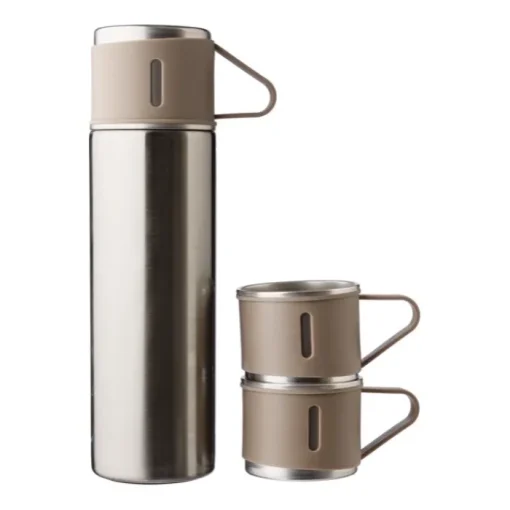 Gift Campaign Termos a doppia parete in acciaio inox da 420ml con 2 tazze da 150ml> Thermos Personalizzati