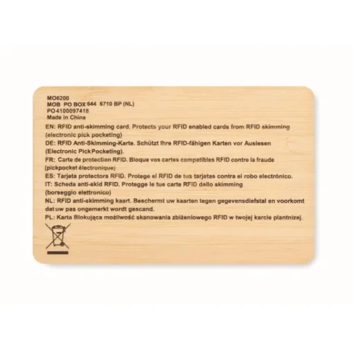 Gift Campaign Tessera bloccaggio RFID anti clonaggio carte di credito Protect> Portafogli