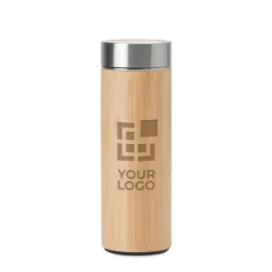 Gift Campaign Thermos in acciaio con rivestimento in bambú ed infusore 400ml TeaBoo></noscript> Gadget Ecologici|Thermos Personalizzati