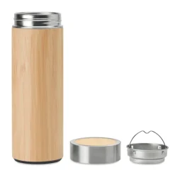 Gift Campaign Thermos in acciaio con rivestimento in bambú ed infusore 400ml TeaBoo></noscript> Gadget Ecologici|Thermos Personalizzati