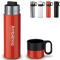 Gift Campaign Thermos in acciaio con tappo con manico che diventa una tazza 350ml></noscript> Thermos Personalizzati