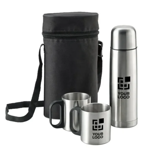 Gift Campaign Thermos in acciaio inossidabile 500ml con 2 tazze da 200ml Picnic Set> Thermos Personalizzati