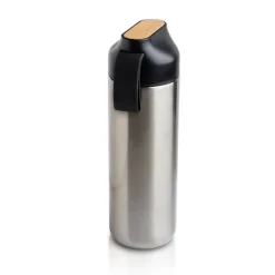 Gift Campaign Thermos in acciaio inox con manico e dettaglio in bambù 600 ml></noscript> Borracce Di Metallo
