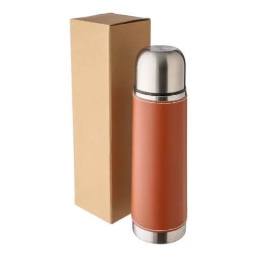 Gift Campaign Thermos in acciaio inox con custodia in pelle removibile da 400 ml> Thermos Personalizzati