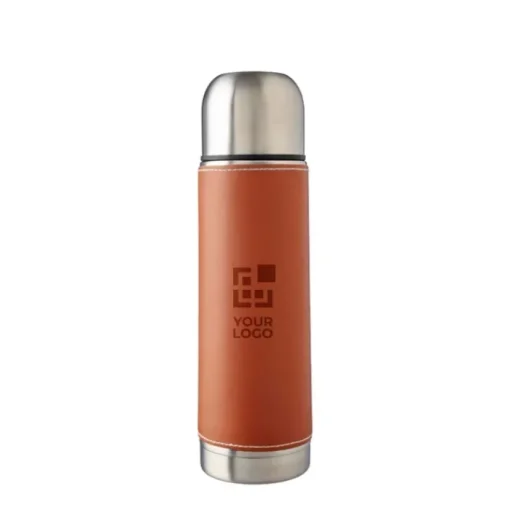 Gift Campaign Thermos in acciaio inox con custodia in pelle removibile da 400 ml> Thermos Personalizzati