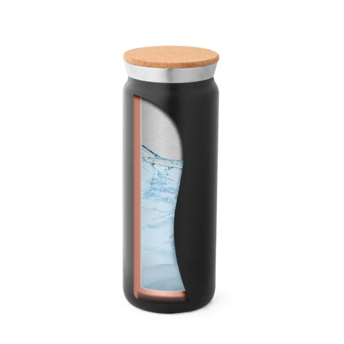 Gift Campaign Thermos promozionali a doppia parete con tappo in sughero 600ml Design> Thermos Personalizzati