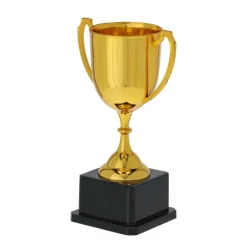 Gift Campaign Tipico trofeo dorato con 2 manici laterali e base nera> Medaglie E Trofei