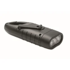 Gift Campaign Torcia a 3 LED ricaricabile con pannello solare e manovella a dinamo> Torce