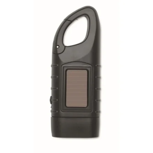 Gift Campaign Torcia a 3 LED ricaricabile con pannello solare e manovella a dinamo> Torce