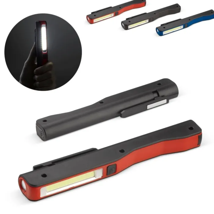 Gift Campaign Torcia a forma di barra con magnete e luci a LED con tecnologia COB> Torce