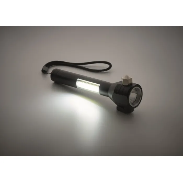 Gift Campaign Torcia a luce COB che include martello e taglia cinture di sicurezza> Torce