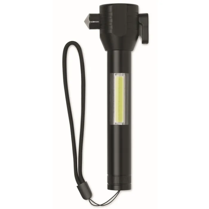 Gift Campaign Torcia a luce COB che include martello e taglia cinture di sicurezza> Torce