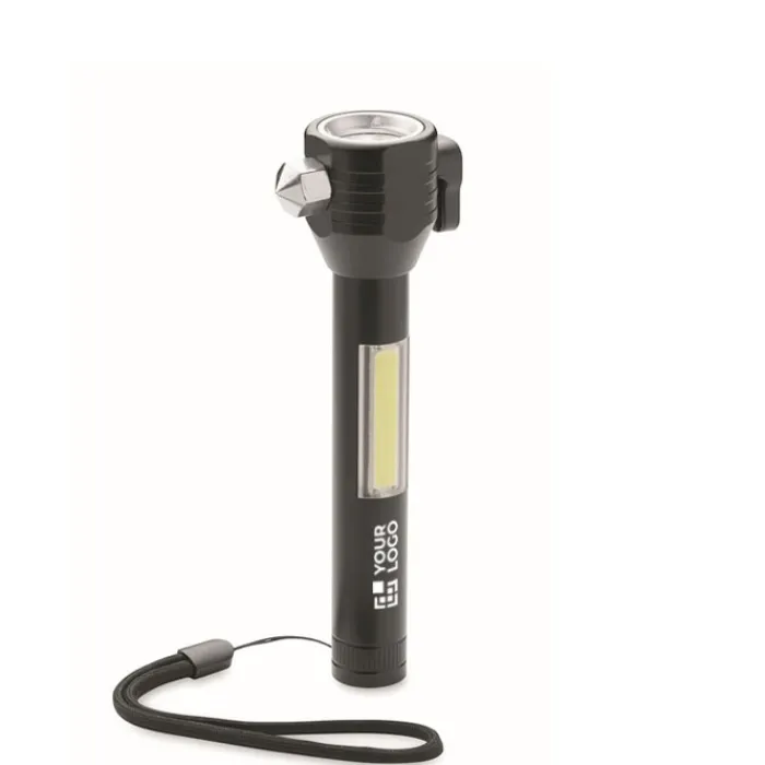 Gift Campaign Torcia a luce COB che include martello e taglia cinture di sicurezza> Torce