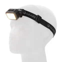 Gift Campaign Torcia da testa regolabile con luce LED e COB con 6 modalità di luce></noscript> Torce