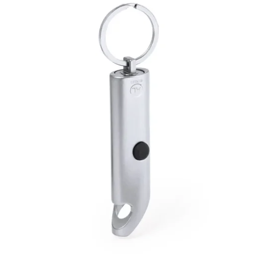 Gift Campaign Torcia in alluminio riciclato con apribottiglie e anello portachiavi> Torce