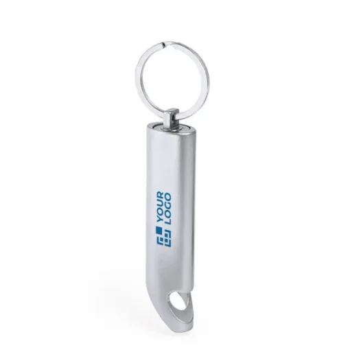 Gift Campaign Torcia in alluminio riciclato con apribottiglie e anello portachiavi> Torce