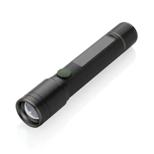Gift Campaign Torcia in alluminio riciclato con 5 modalità di luce e portata di 100m> Torce