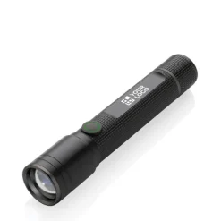 Gift Campaign Torcia in alluminio riciclato con 5 modalità di luce e portata di 100m></noscript> Torce