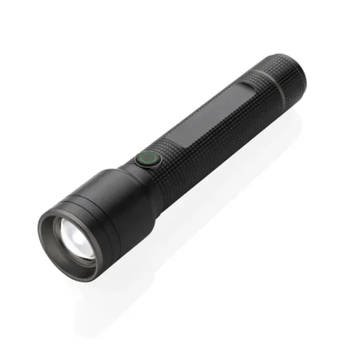 Gift Campaign Torcia in alluminio riciclato con 5 modalità di luce e portata di 500m> Torce