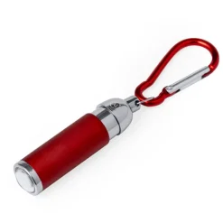 Gift Campaign Torcia in alluminio riciclato con 1 LED con moschettone colorato> Torce