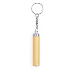 Gift Campaign Torcia in bambù con 1 luce a LED con anello portachiavi> Torce