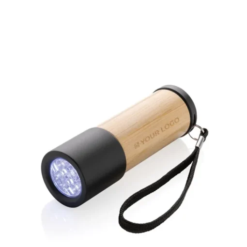 Gift Campaign Torcia in bambù e plastica riciclata da 30lm con portata di 20 m> Torce