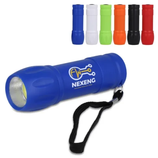 Gift Campaign Torcia in plastica riciclata in vari colori con luce COB> Torce