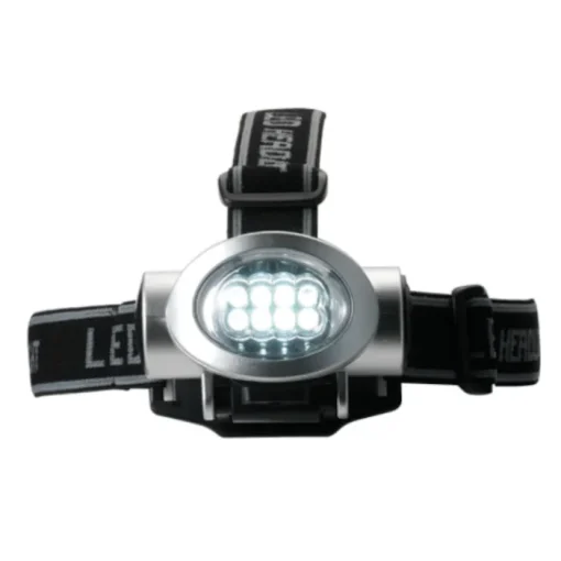 Gift Campaign Torcia indossabile con fascia elastica, 8 LED bianchi e 2 rossi> Torce
