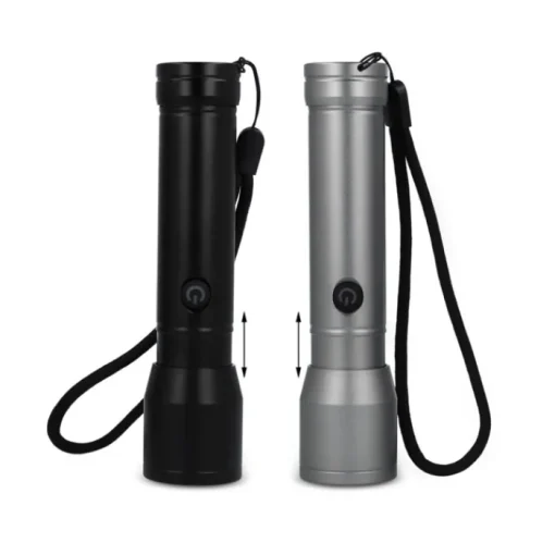 Gift Campaign Torcia LED ricaricabile in alluminio riciclato e impermeabile> Torce