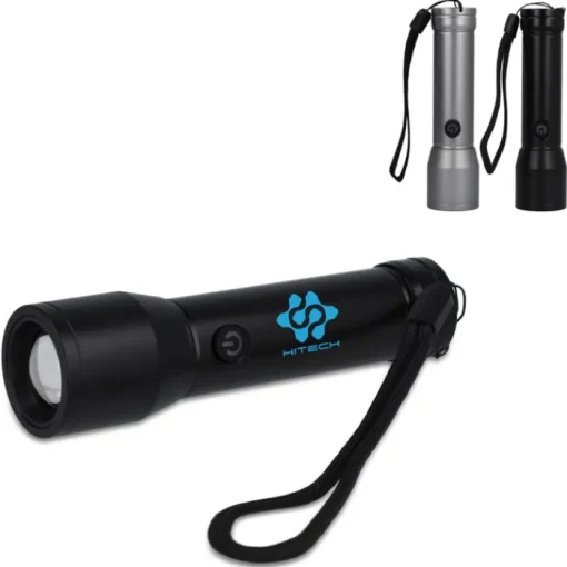 Gift Campaign Torcia LED ricaricabile in alluminio riciclato e impermeabile> Torce
