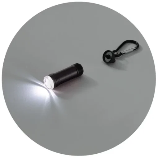 Gift Campaign Torcia magnetica in alluminio con moschettone per appenderla ovunque> Torce