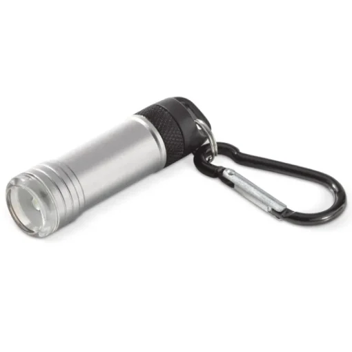 Gift Campaign Torcia magnetica in alluminio con moschettone per appenderla ovunque> Torce