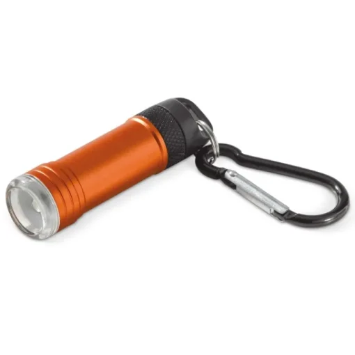 Gift Campaign Torcia magnetica in alluminio con moschettone per appenderla ovunque> Torce