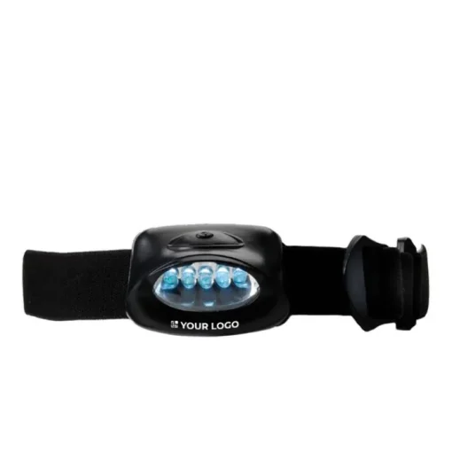 Gift Campaign Torcia personalizzabile che si indossa con 5 LED e cinturino elastico> Torce