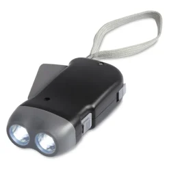 Gift Campaign Torcia personalizzata 2 LED in ABS dinamo con laccetto DynaLight> Torce