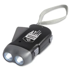 Gift Campaign Torcia personalizzata 2 LED in ABS dinamo con laccetto DynaLight></noscript> Torce
