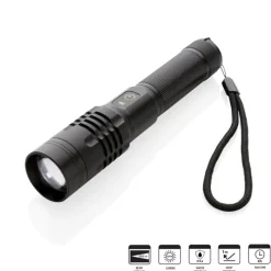 Gift Campaign Torcia promozionale 5 illuminazioni con SOS ricarca USB GearX> Gadget Per Auto|Torce