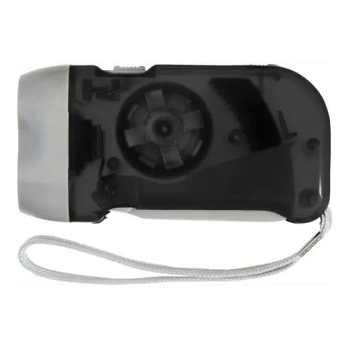 Gift Campaign Torcia tascabile a dinamo con pulsante e pile con 2 luci a LED> Torce