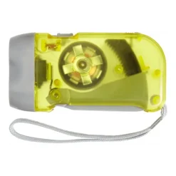 Gift Campaign Torcia tascabile a dinamo con pulsante e pile con 2 luci a LED></noscript> Torce