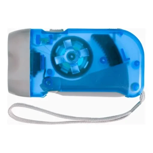 Gift Campaign Torcia tascabile a dinamo con pulsante e pile con 2 luci a LED> Torce