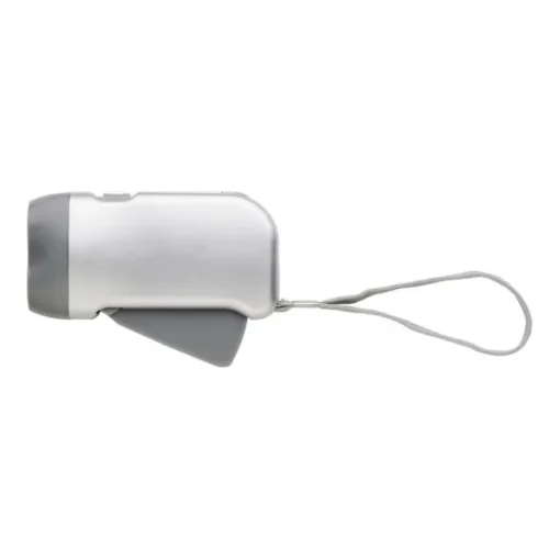 Gift Campaign Torcia tascabile a dinamo con pulsante e pile con 2 luci a LED> Torce