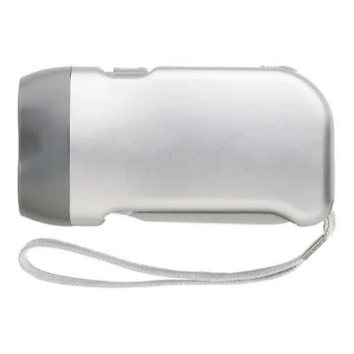 Gift Campaign Torcia tascabile a dinamo con pulsante e pile con 2 luci a LED> Torce